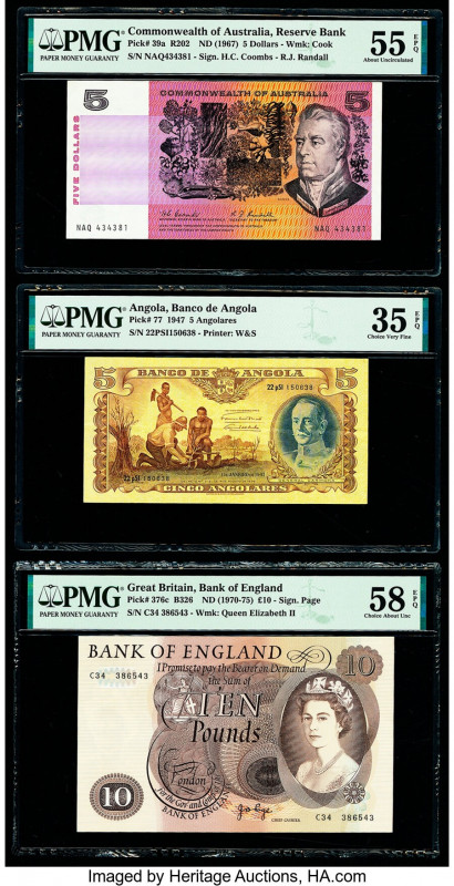 Angola Banco De Angola 5 Angolares 1947 Pick 77 PMG Choice Very Fine 35 EPQ; Aus...