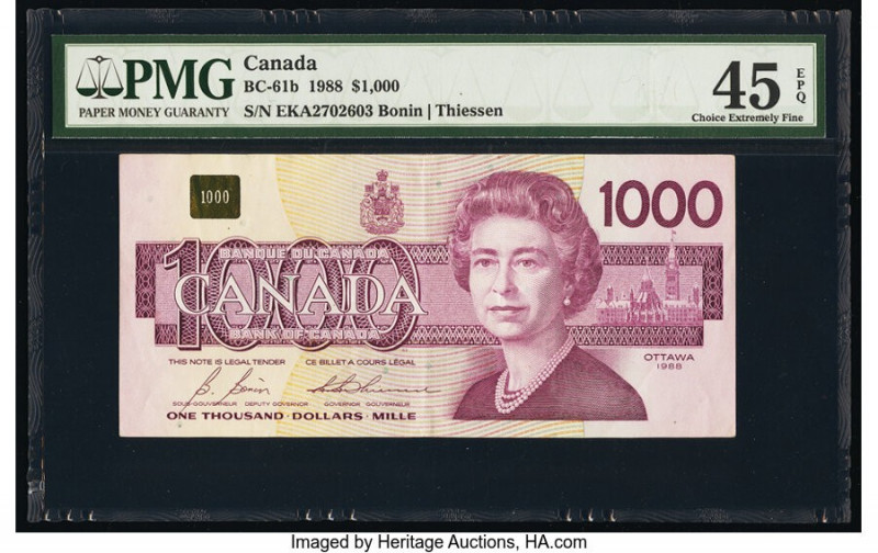 Canada Bank of Canada $1000 1988 BC-61b PMG Choice Extremely Fine 45 EPQ. 

HID0...