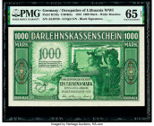 Germany State Loan Bank East 1000 Mark 4.4.1918 Pick R134a PMG Gem Uncirculated 65 EPQ. 

HID09801242017

© 2020 Heritage Auctions | All Rights Reserv...