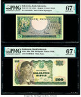 Indonesia Bank Indonesia 5; 500 Rupiah ND (1957); 1968 Pick 49; 109a Two Examples PMG Superb Gem Unc 67 EPQ (2). 

HID09801242017

© 2020 Heritage Auc...