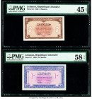 Lebanon Republique Libanaise 5; 10 Piastres 1950 Pick 46; 47 Two Examples PMG Choice Extremely Fine 45 EPQ; Choice About Unc 58 EPQ. 

HID09801242017
...