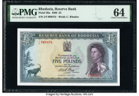 Rhodesia Reserve Bank of Rhodesia 5 Pounds 1966 Pick 29a PMG Choice Uncirculated 64. 

HID09801242017

© 2020 Heritage Auctions | All Rights Reserved