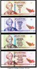 Matching Serial Number Set Transnistria Banka Nistriana 1; 5; 10; 25 Rubles 2007 (ND 2015) Pick 54; 55; 56; 57 Four Commemorative Examples Crisp Uncir...
