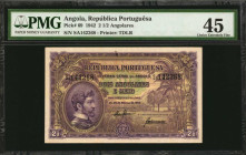 ANGOLA. Republica Portuguesa. 2 1/2 Angolares, 1942. P-69. PMG Choice Extremely Fine 45.

Estimate: $150.00 - $200.00