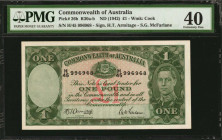 AUSTRALIA. Commonwealth of Australia. 1 Pound, ND (1942). P-26b. PMG Extremely Fine 40.

Estimate: $50.00 - $100.00