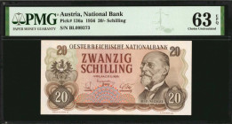 AUSTRIA. Oesterreichische Nationalbank. 20 Schilling, 1956. P-136a. PMG Choice Uncirculated 63 EPQ.

Estimate: $50.00 - $100.00
