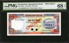 BANGLADESH. Bangladesh Bank. 100 Taka, ND (1981). P-29s. Specimen. PMG Superb Gem Uncirculated 68 EPQ.

Estimate: $150.00 - $250.00