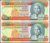 BARBADOS. Lot of (2). Central Bank of Barbados. 50 Dollars, ND (1989). P-40a. Consecutive. Uncirculated.

Estimate: $80.00 - $120.00