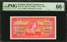BERMUDA. Lot of (5). Bermuda Government. 10 Shillings, 1966. P-19c. Consecutive. PMG Gem Uncirculated 66 EPQ.

Estimate: $500.00 - $1000.00