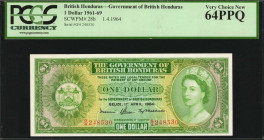 BRITISH HONDURAS. Government of British Honduras. 1 Dollar, 1961-69. P-28b. PCGS Currency Very Choice New 64 PPQ.

Estimate: $100.00 - $150.00