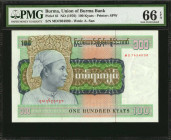 BURMA. Union Bank of Burma. 100 Kyats, ND (1976). P-61. PMG Gem Uncirculated 66 EPQ.

Estimate: $50.00 - $100.00
