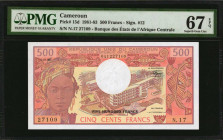 CAMEROON. Banque Des Etats De L'Afrique Centrale. 500 Francs, 1981-83. P-15d. PMG Superb Gem Uncirculated 67 EPQ.

Estimate: $50.00 - $100.00