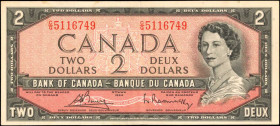 CANADA. Bank of Canada. 2 Dollars, 1954. P-76b. Very Fine.

Estimate: $30.00 - $50.00