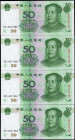 CHINA--PEOPLE'S REPUBLIC. Lot of (4). People's Bank of China. 50 Yuan, 1999. P-900. Consecutive. Choice Uncirculated.

Estimate: $80.00 - $120.00