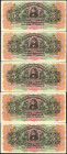 COSTA RICA. Lot of (5). El Banco Anglo Costarricens. 5 Colones, 1911. P-S122r. Remainders. Consecutive. About Uncirculated.

Estimate: $100.00 - $20...