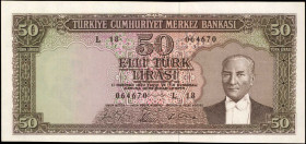 TURKEY. Turkiye Cumhuriyet Merkez Bankasi. 5 Turk Lirasi, 1930. P-175. Extremely Fine.

Estimate: $75.00 - $100.00