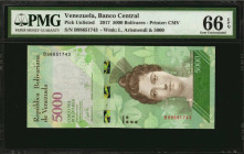 VENEZUELA. Lot of (12). Banco Central de Venezuela. 2 to 20000 Bolívares, 2013-17. P-Various. PMG Gem Uncirculated 65 EPQ to Superb Gem Unc 68 EPQ.
...