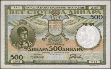 YUGOSLAVIA. Narodna Banka Kraljevine Jugoslavije. 500 Dinara, 1935. P-32. Extremely Fine.

Estimate: $30.00 - $50.00