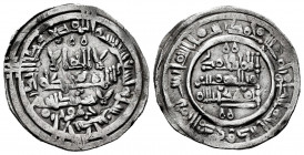 Caliphate of Cordoba. Muhammad II. Dirham. 399 H. Al-Andalus. (Vives-681). Ag. 3,62 g. Knock on obverse. Choice VF. Est...45,00. 


SPANISH DESCRIP...