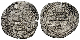 Kingdom of Taifas. Muhammad Ibn Idris, Al-Mahdi (Hammudid). Dirham. 441 H. Al-Andalus. Taifa of Málaga. (Vives-861). (Prieto-104b). Ve. 1,92 g. Rich b...