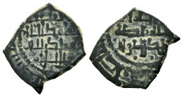 Kingdom of Taifas. Umar Al-Mutawakil. Fractional Dirham. 460-487 H. Al-Andalus. Taifa of Badajoz. (Vives-1002/4). Ae. 1,90 g. Almost VF. Est...40,00. ...