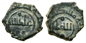 Kingdom of Taifas. Banu Djahwar. Fractional Dirham. 422-462 H. Taifa of Cordoba. Ae. 0,98 g. On behalf of Imam Abd Allah. Frochoso: The coins of the B...