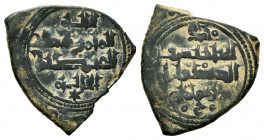 Kingdom of Taifas. Yahya Al-Ma´mun. Fractional Dirham. 435-467 H. Madinat Tulaytula (Toledo). Taifa of Toledo. (Vives-1111/13). Ae. 2,21 g. Almost VF....
