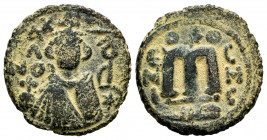 Other Islamic coins. 'Abd al-Malik ibn Marwan. Fals. 65-86 H. Hims (Emesa). Arab-Byzantine, Umayyad Caliphate. (Album-3524). Ae. 4,27 g. Almost VF. Es...