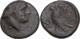 Greek Asia. Troas, Abydos. AE 10 mm, 4th-2nd century BC. Obv. Head of Apollo right. Rev. Eagle standing left. cf. SNG München 20. AE. 1.15 g. 10.00 mm...