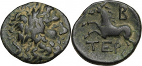 Greek Asia. Pisidia, Termessos. Pseudo-autonomous issue, 1st century BC. AE 18 mm, Dated CY 1 (71/0 BC). Obv. Laureate head of Zeus right. Rev. Horse ...