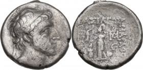 Greek Asia. Kings of Cappadocia. Ariarathes X Eusebes Philadelphos (42-36 BC). AR Drachm, Mazaka ad Eusebeia mint, 38-37 BC. Obv. Head right, diademed...