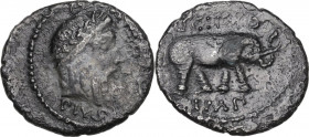 Q. Caecilius Metellus Pius Scipio. AR Denarius, Africa mint, 47-46 BC. Obv. Head of Jupiter right, laureate. Rev. Elephant right. Cr. 459/1. AR. 3.35 ...