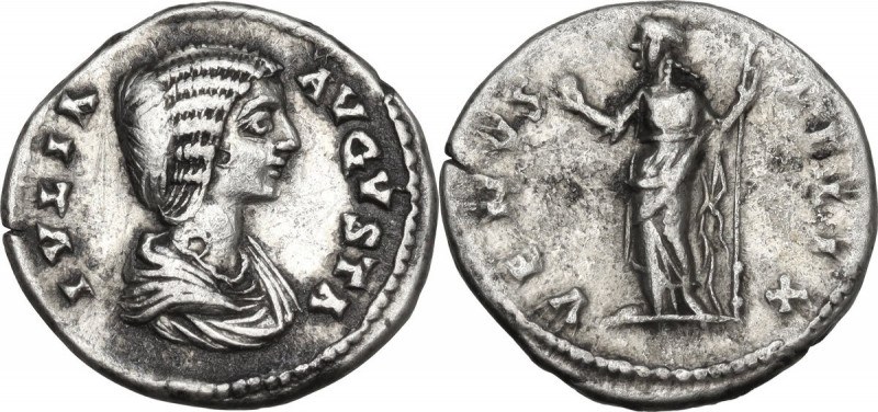 Julia Domna (died 217 AD). AR Denarius, struck under Septimius Severus, c. 198-2...