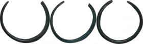 Lot of 3 bronze bracelets, plain. Inner diameters: 72, 72 and 77 mm. Hallstatt period 1200-1000 BC.