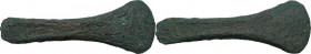 Bronze axe head, 80x28 mm. Hallstatt period 1200-1000 BC.