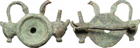 Bronze fibula. Roman period, 1st-3rd century AD. 36 mm.