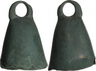 Bronze bell. Height 63 mm. Roman period 1st-3rd century.