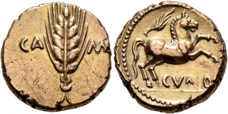 BRITAIN. Trinovantes & Catuvellauni. Cunobelin, circa 10-43. Stater (Gold, 17 mm...