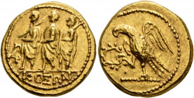 SKYTHIA. Geto-Dacians. Koson, mid 1st century BC. Stater (Gold, 18 mm, 8.53 g, 12 h), Olbia. KOΣΩN Roman consul accompanied by two lictors advancing l...