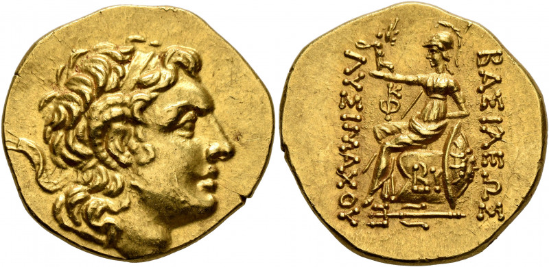 KINGS OF THRACE. Lysimachos, 305-281 BC. Stater (Gold, 21 mm, 8.25 g, 11 h), Byz...