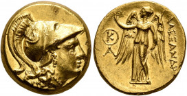 KINGS OF MACEDON. Alexander III ‘the Great’, 336-323 BC. Stater (Gold, 18 mm, 8.55 g, 6 h), uncertain mint in the Black Sea region, circa 250-200. Hea...