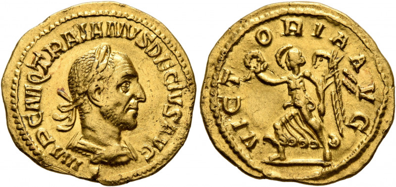 Trajan Decius, 249-251. Aureus (Gold, 20 mm, 4.26 g, 11 h), Rome. IMP C M Q TRAI...