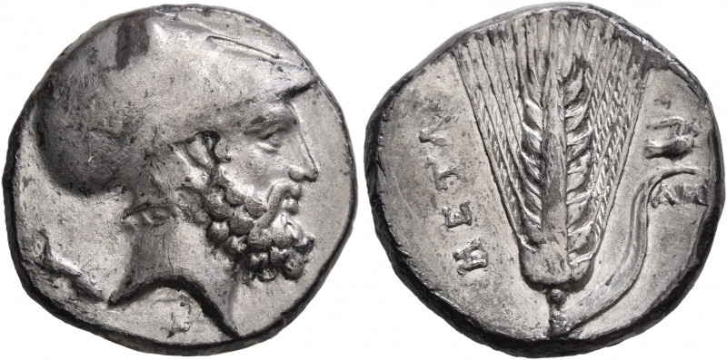 LUCANIA. Metapontion. Circa 340-330 BC. Didrachm or Nomos (Silver, 21 mm, 7.91 g...