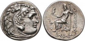KINGS OF THRACE. Lysimachos, 305-281 BC. Drachm (Silver, 18 mm, 4.33 g, 12 h), in the types of Alexander III, Kolophon, circa 301/0-300/299. Head of H...