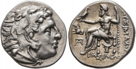 KINGS OF THRACE. Lysimachos, 305-281 BC. Drachm (Silver, 18 mm, 4.31 g, 11 h), in the types of Alexander III. Sestos, circa 299/8-297/6. Head of Herak...