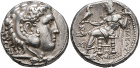 KINGS OF THRACE. Lysimachos, 305-281 BC. Tetradrachm (Silver, 24 mm, 17.00 g, 11 h), in the types of Alexander III, Sardes, circa 299/8-297/6. Head of...