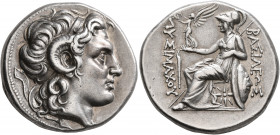 KINGS OF THRACE. Lysimachos, 305-281 BC. Tetradrachm (Silver, 26 mm, 17.09 g, 11 h), Lamsapkos, struck 297/6-282/1. Diademed head of Alexander the Gre...