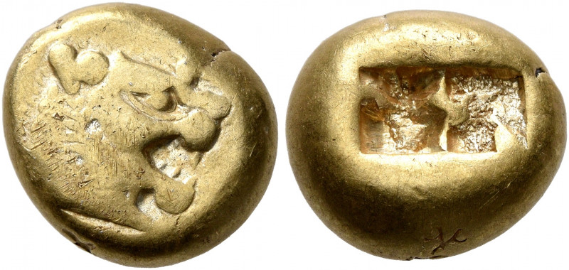 KINGS OF LYDIA. Alyattes to Kroisos, circa 610-546 BC. Trite (Electrum, 12 mm, 4...