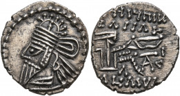 KINGS OF PARTHIA. Osroes II, circa 190-208. Drachm (Silver, 19 mm, 3.57 g, 12 h), Ekbatana. Diademed and draped bust of Osroes II to left, wearing tia...
