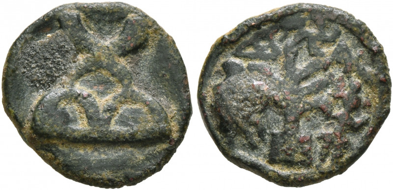INDIA, Post-Mauryan (Punjab). Taxila (local coinage). AE (Bronze, 13 mm, 1.06 g,...